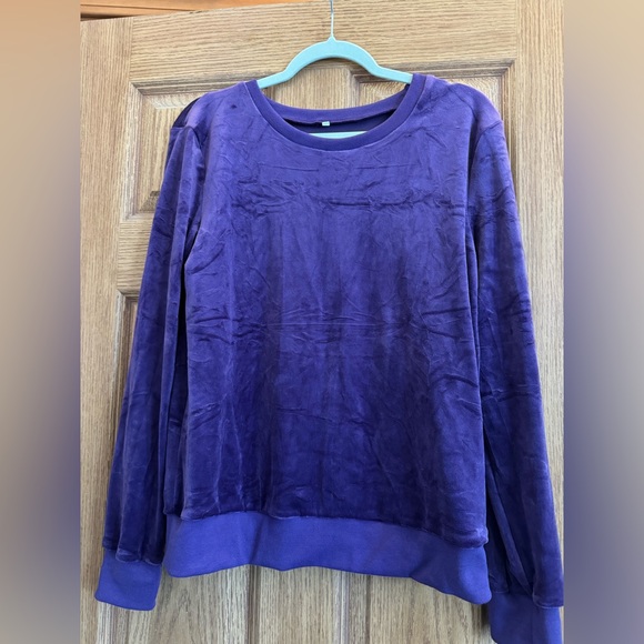 NWOT - Purple Lounge Velour Track Suit - Picture 2 of 5